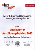 Auszeichnung hwk Handelskammer fr Schwaben 2023